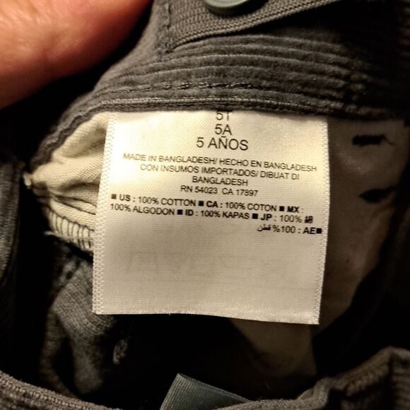 Old Navy gray straight corduroy pants size 5T NWT - Picture 5 of 5